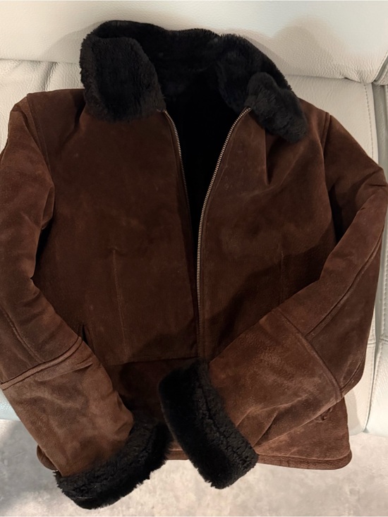 Jackets & Blazers - Women’s Brown Shearling-Lined Suede Jacket